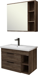 Grossman Мебель для ванной Форта 80 подвесная дуб галифакс темный – фотография-1